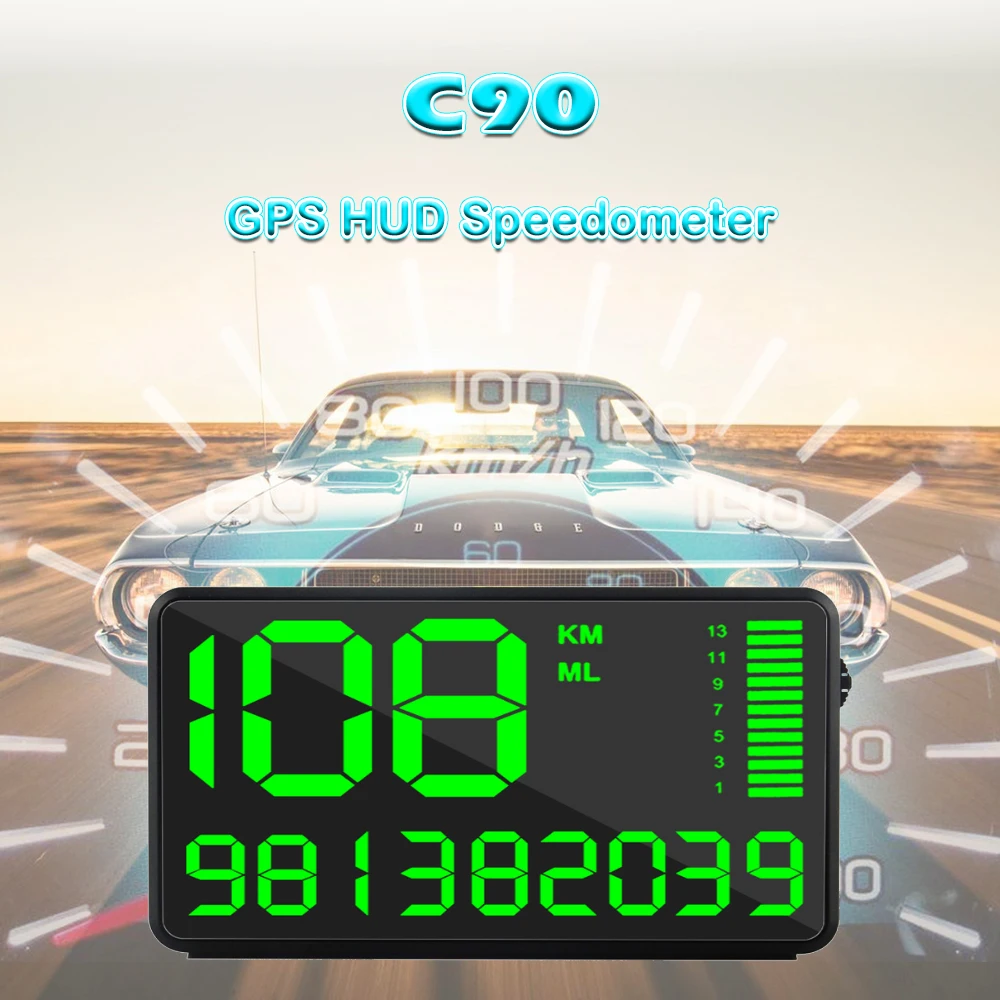 Digital C90 GPS Speedometer Display Car Hud Tracker Digital Car Truck Odometer Real time Track