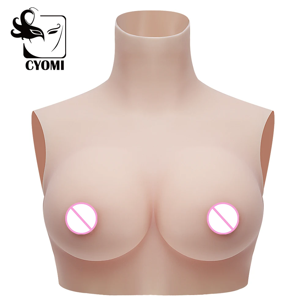 CYOMI 71C Новые силиконовые формы груди с высоким воротником для трансвеститов