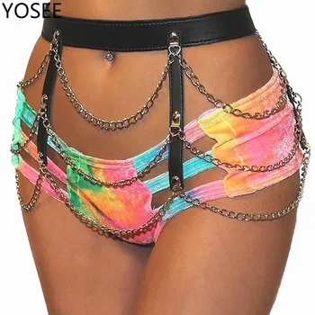 

YOSEE Boho Gold Carved Flower Waist Chain Pearl Crystal Dress Body Chain Hippie Beach Turkish Wedding India Jewelry