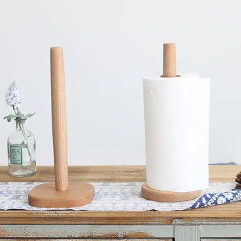 

1PC Tissue Holder Simple Fashion Stand Bamboo Tissue Rack Paper Organizer Roll Paper Holder for Toilet Kitchen Bathroom