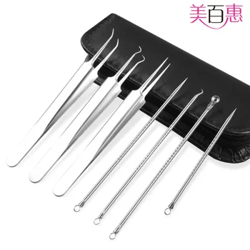 

Splinter Acne Clip Stainless Steel Acne Needle Set Beauty Stick Pox Remove Blackheads 7 Pieces Pox Tool