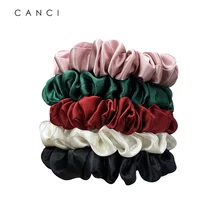 

100% Pure Silk Skinnies Scrunchies Set Luxury Silk Hair Ties Elastic Band Ponytail Holders Ponytail Holders For Women Girls