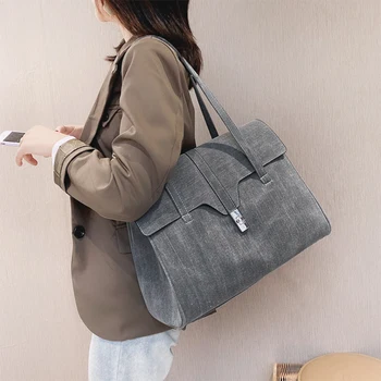 

Luxury Large Capacity Washed Denim Women Handbags High-Quality Female Shoulder Bags Lady Totes Handbags Purse New 2020
