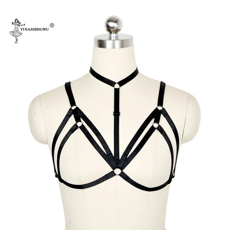 Body Binding Strap Exotic Accessories Sexy Hang Neck Black Babydolls For Female Strap Bra Chest Chain Strap Brastrap Lingerie