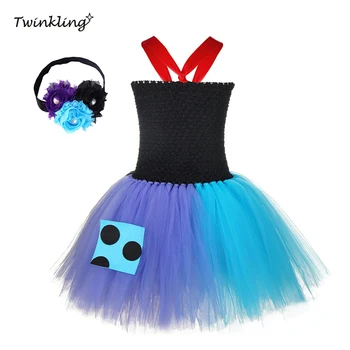 

Kids Zombie Tutu Dress Black Blue Vampire Evil Cosplay Halloween Costume for Kids Girls Carnival Party Dress Clothing