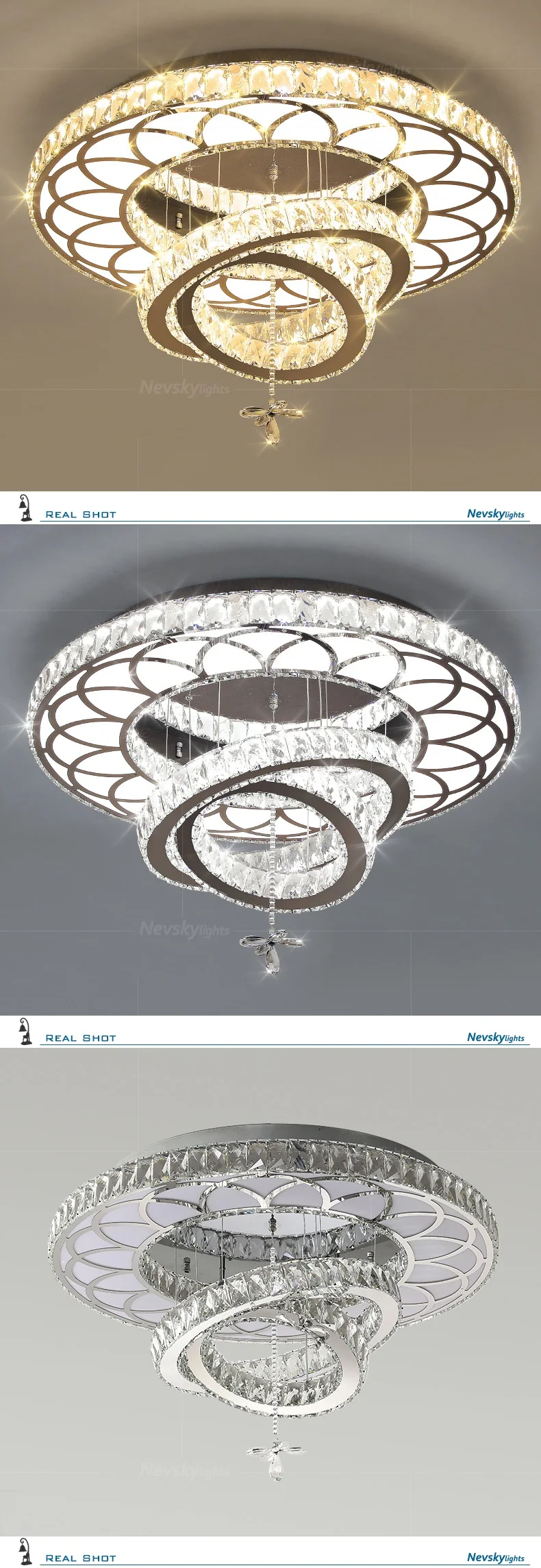 Сhrome lustres bedroom Modern crystal ceiling lighting dining room luxury ceiling lamps living room ceiling light led fixtures spot light lamp