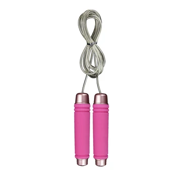 

4pcs Fitness Adjustable Soft Handle Skipping Rope Steel Wire Jump Rope Sports Accessory for Children Students Adults