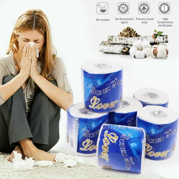 

10 Rolls Strong Soft 3-Ply Toilet Paper Bath Tissue Skin-friendly for Bathroom Home New XH8Z