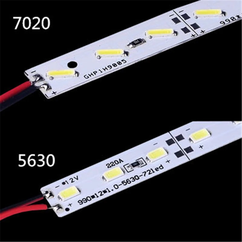 10 шт. светодиодный бар 50 см/36 светодиодный s DC12V 5630/7020 светодиодный жесткий полосы 50 см светодиодный трубки с U алюминиевый корпус+ крышка ПК