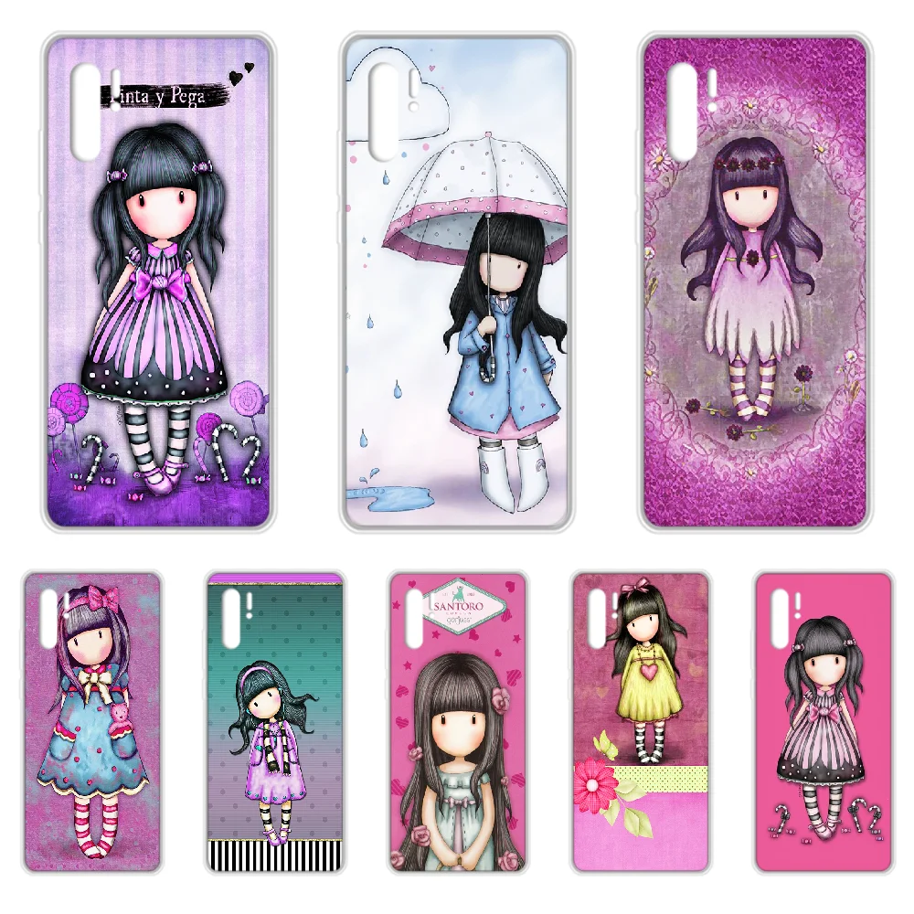 

Cartoons lovely cute girl pink Phone Case cover For HUAWEI p 8 9 10 20 30 40 P pro Smart 2017 2019 Z lite transparent waterproof