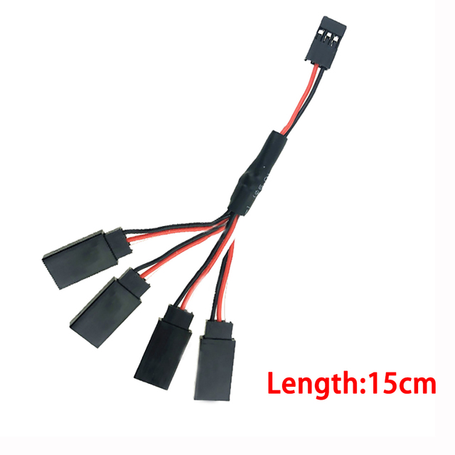 1PCS 15/30/50cm 1to1 1to 2 1 to 3 1 to 4 RC Servo Extension Wire Cable for Futaba JR Male to Female RC Model
