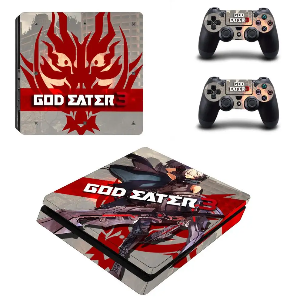 PS4 тонкие наклейки God Eater PS 4 Play station 4 Slim кожи Стикеры для Игровые приставки 4 Slim консоль и контроллер - Цвет: YSP4S-2322