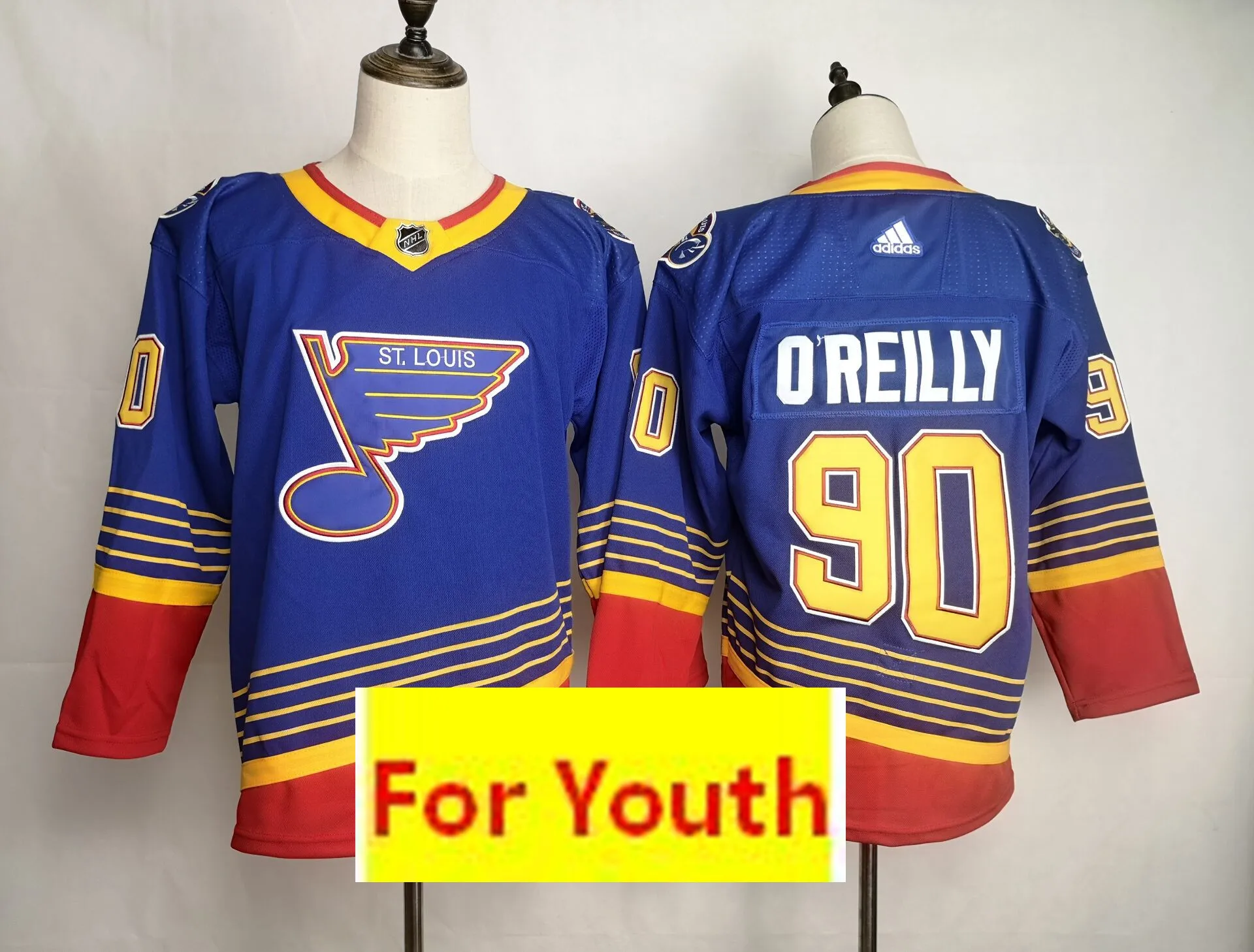 Сшитый Молодежный св. Луи#91 Vladimir Tarasenko#50 Binnington#90 Ryan o' reilly#27 Alex Pietrangelo#10 Schenn Детский свитер - Цвет: Коричневый