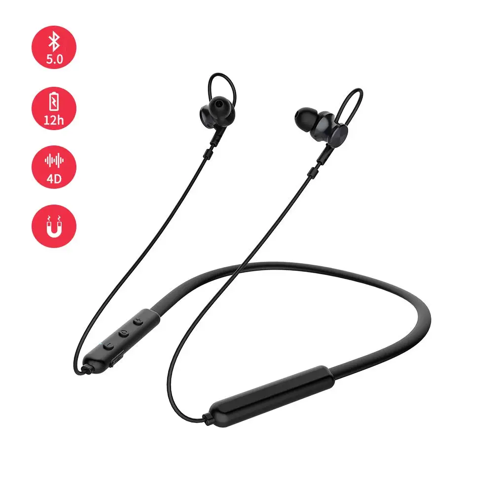 Bluetooth 5 0 наушники беспроводные спортивные вкладыши магнитные с микрофоном 10