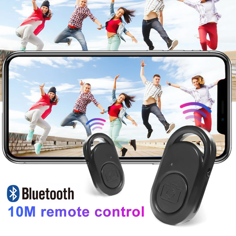 Черный ABS Bluetooth Мобильный спуск затвора автоспуска портативный светодиодный вспышка для IOS и Android DIY креативный беспроводной красоты на открытом воздухе