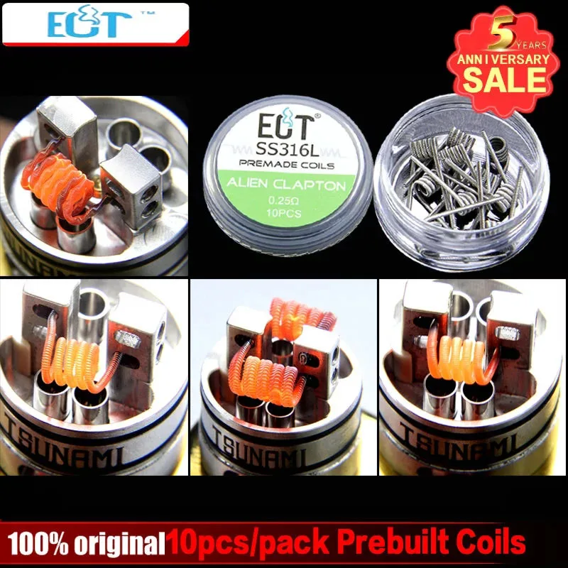 Готовая катушка Alien Clapton / V2 Fused SS316L A1 10 шт.|Аксессуары| |