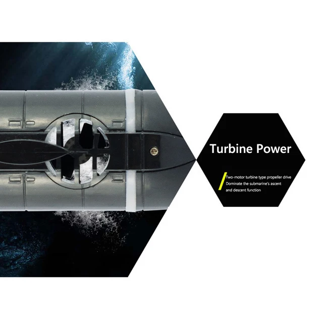 2.4G Remote Control Kids Toy Water Sports Submarine Electric Boat 6 Channel Mini Wireless Remote Control Diving Model 3