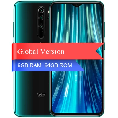 64G Global Green Xiaomi Redmi Note 8 Pro с глобальной версией, 6 ГБ, 64 ГБ, 128 ГБ, NFC, смартфон Helio G90T, игровой процессор, 64 мп, 4 камеры, аккумулятор 4500 мАч, телефон - Цвет: 64G Global Green