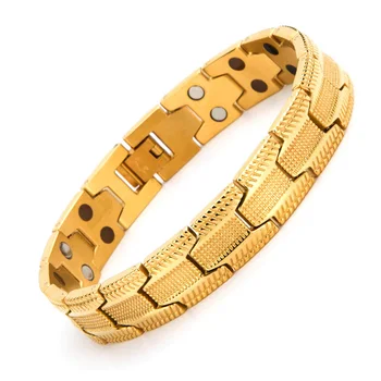 

38 New Germanium Health Magnetic Therapy Jewelry Gold Silver Male Bracelet 2020 New Fashion Christmas Bracelet Adjust Wristband
