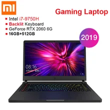 Игровой ноутбук Xiaomi 15,6 ''Windows 10 Intel Core I7-9750H Hexa Core 16 Гб ОЗУ 512 ГБ SSD ноутбук для бизнес-игр и офиса