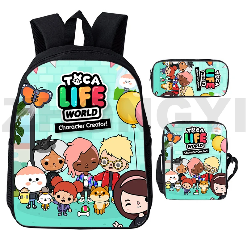 Hot Game Toca Life World Game Backpacks Teenager 3d Anime Toca Boca Bag