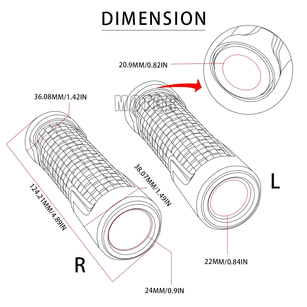 Для Yamaha XJ6/XJ6N/XJ600S/XJ900S универсальный мотоцикл 7/" 22 мм противоскользящая ручка для мотоцикла ручки XJ 6 N 600/900 S