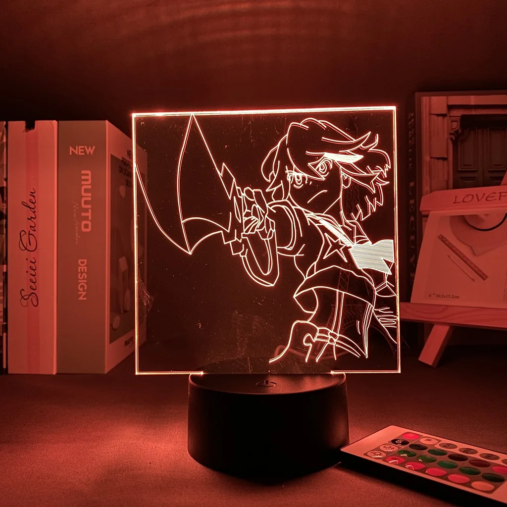 

Светодиодная лампа в виде аниме «Kill La Kill», ночсветильник, лампа для спальни, декоративный подарок на день рождения, Ryuko Matoi