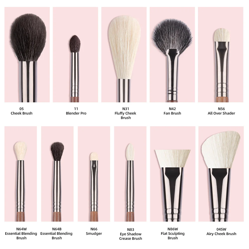 Goat Hair Highlight Brush Blusher Blender Makeup Brushes makeup brush set makeup brush makeup tool set makeup tool Powder Blending Soft Make Up Tools for Face Cheek 1 PC