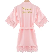 Изготовленные на заказ хлопковые халаты с цветочным узором для девочек, кружевное платье с цветочным узором, детское кимоно для невесты, халат, вечерние Халаты для ванной, детское платье для сна