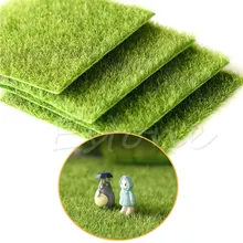 Искусственная трава газонный мох миниатюрный горшок кукольный домик бриколаж 15x15 см 30x30 см