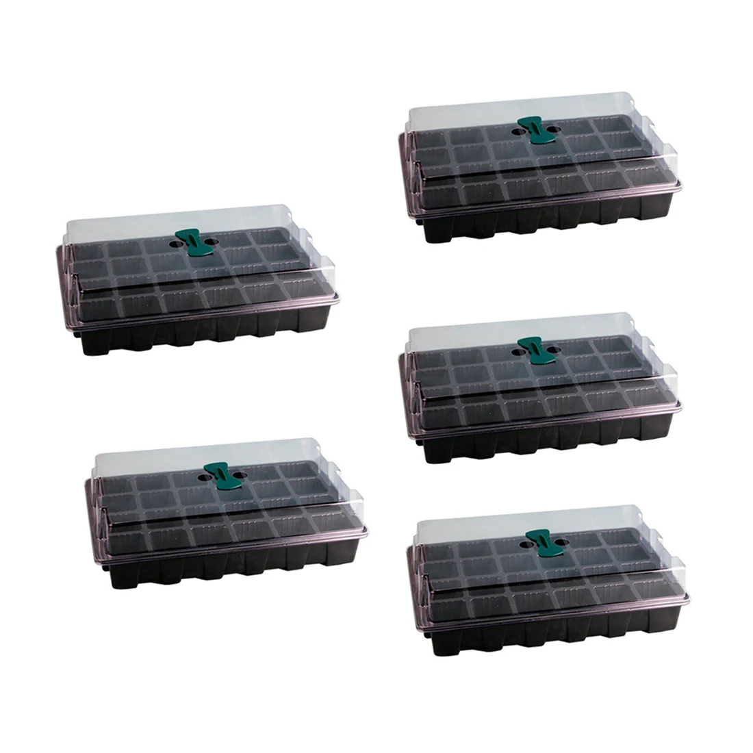 

5Pcs/set 24 Holes Plants Grow Kit Sowing Nursery Pot Seedling Tray with Breathable Hole