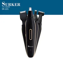 SURKER SK-221 4 в 1 многофункциональный электрический триммер для ушей в носу водонепроницаемый USB Перезаряжаемый Бритва для укладки угловой триммер