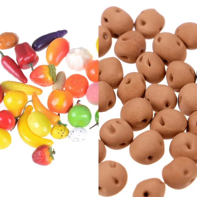 

Mini Simulation Foam Fruit And Vegetables Artificial Kitchen Toys For Children Pretend Play Dollhouse Accessorie