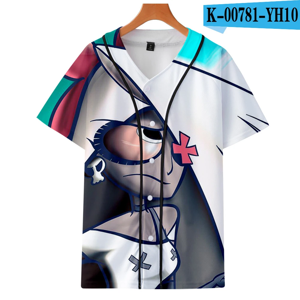 Пляжные рубашки, лето, для отеля Hazbin, модные, camisa masculina, 3D принт, короткий рукав, на пуговицах, Гавайские рубашки, мужские, плюс размер - Цвет: one