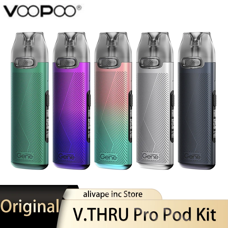 Original VOOPOO V a través de Pro Pod Kit 25W 900mAh Sistema de vaina de Vape Kit con V a través de Pro vainas GENE Chip electrónico cigarrillo vaporizador