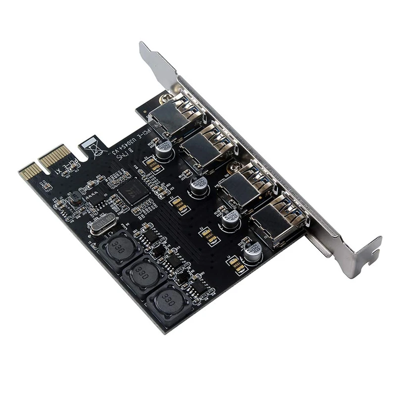 Четыре порта Usb 3,0 Супер быстрая 5 Гбит/с Pci-E Плата расширения Pci Express адаптер конвертер карта 6A блок питания для Des
