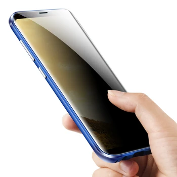 

Magnetic Phone Case for Galaxy S8 S9 S10 5G Plus S10e Note 8 9 10 Plus Lite Anti Peep Privacy Front and Back Glass Metal Case