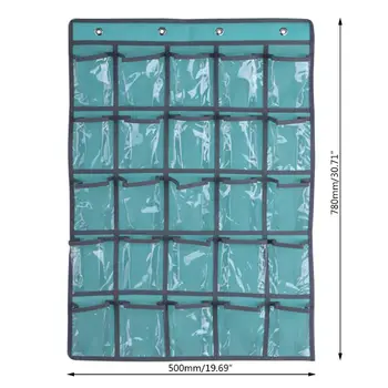 

25 Clear Pockets Classroom Pocket Chart For Teacher Cell Phones Holder Door Hanging Calculator Organizer