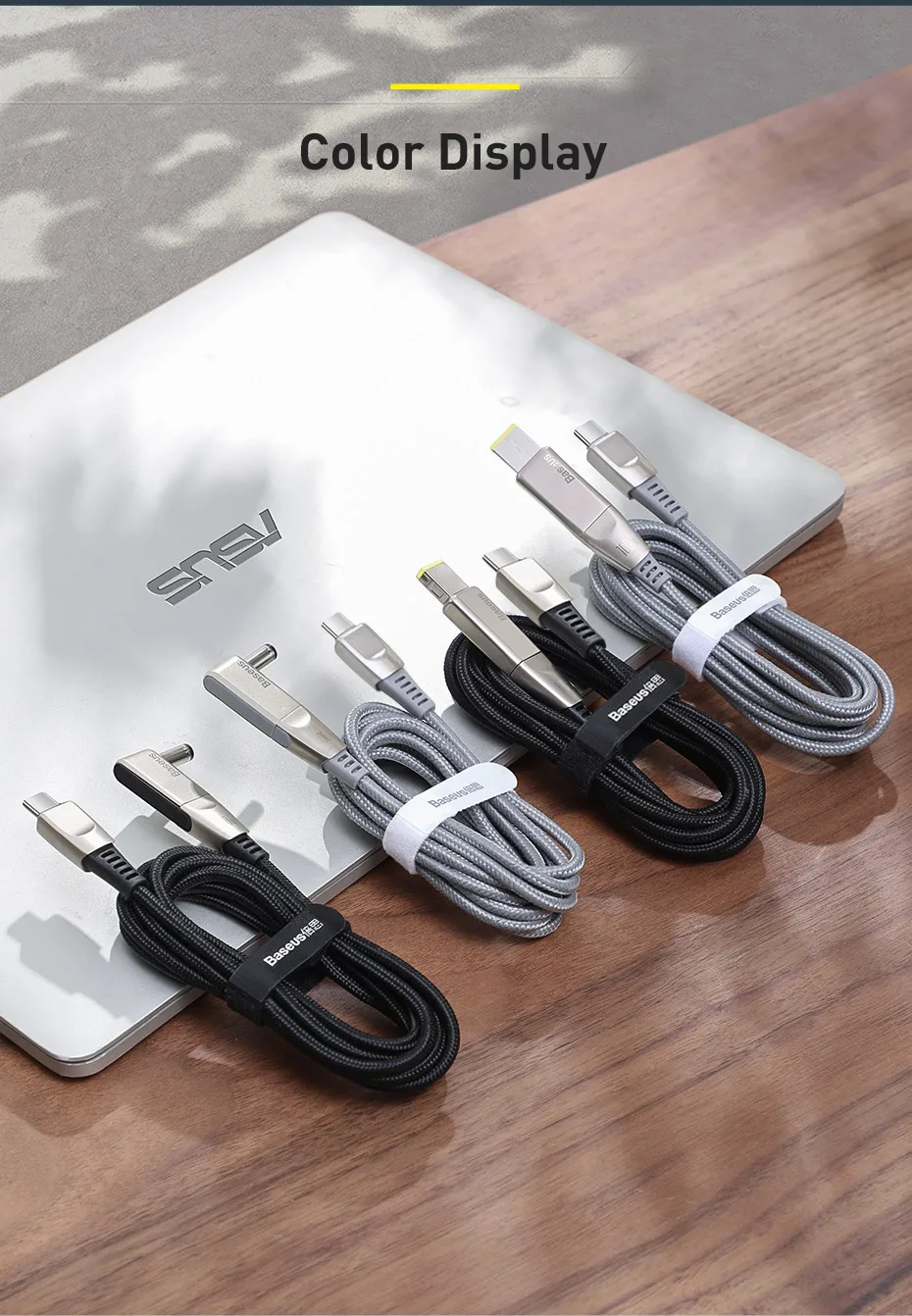 chube Cáp sạc đa năng Baseus 100W USB C Sang DC cho laptop Lenovo/ Asus/ Toshiba (CA1T2)