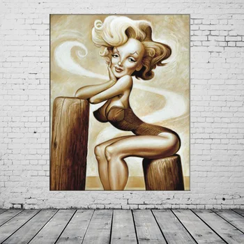 

Modern Sexy girl Painting handmade Canvas Oil Painting wall Painting wall Picture For Living Room bedroom artwork home decora