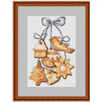 

Gingerbread cookies patterns Counted Cross Stitch 11CT 14CT 18CT DIY Cross Stitch Kit Embroidery Needlework Sets home decor