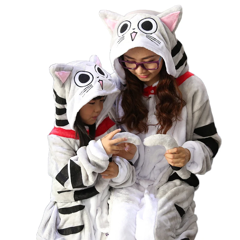 Пижамы с единорогом зимние фланелевые пижамы для всей семьи изображением панды