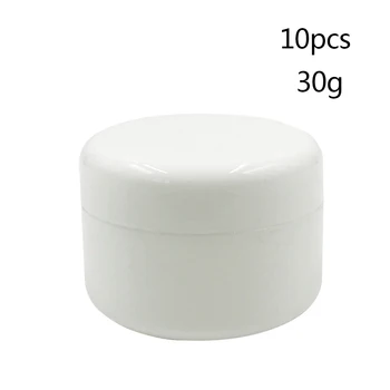 

10Pcs 30g Refillable Bottles Plastic Empty Makeup Jar Travel Face Cream /Lotion/ Cosmetic Container Storage Box