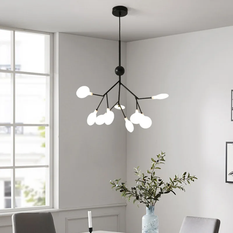 LED Chandelier Lights For Room Living Room Bedroom Gold Black Indoor Hang Lighting Fixture