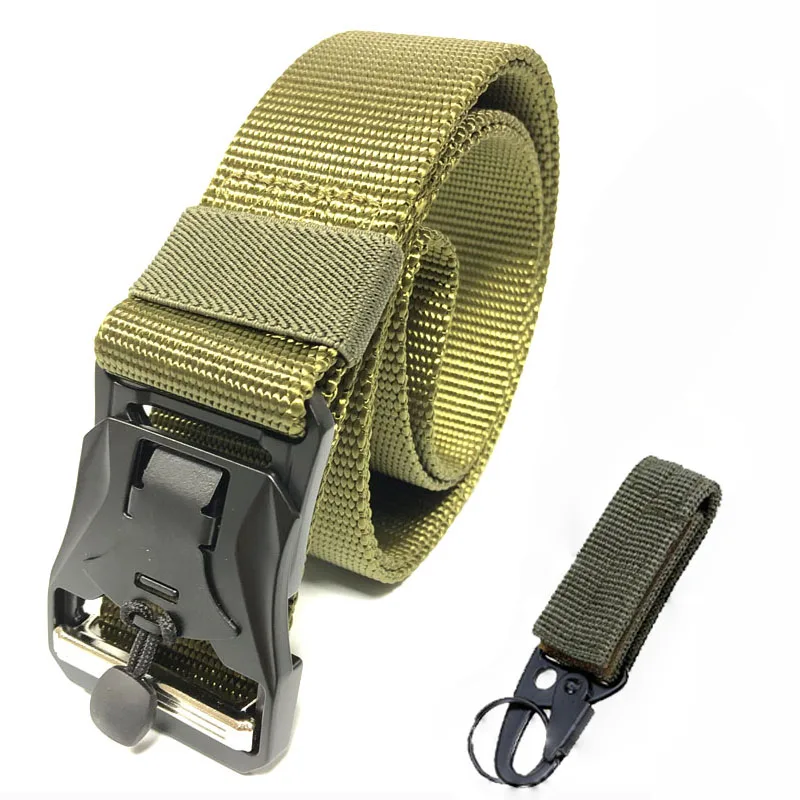 belt 1 hook Военный тактический пояс армии мессенджер через плечо на магнитной застежке металлический открытый полиции Heavy Duty тренировочный пояс Принадлежности для охоты ремень Strap Cinto - Цвет: belt 1 hook