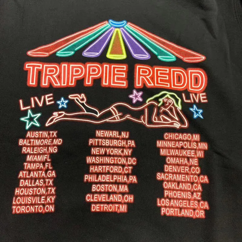 Толстовки Trippie Redd Merch Trippieland для мужчин и женщин, 1:1, высокое качество, Толстая Толстовка с капюшоном с изображением пиратского корабля Trippie Redd Merch Trippieland