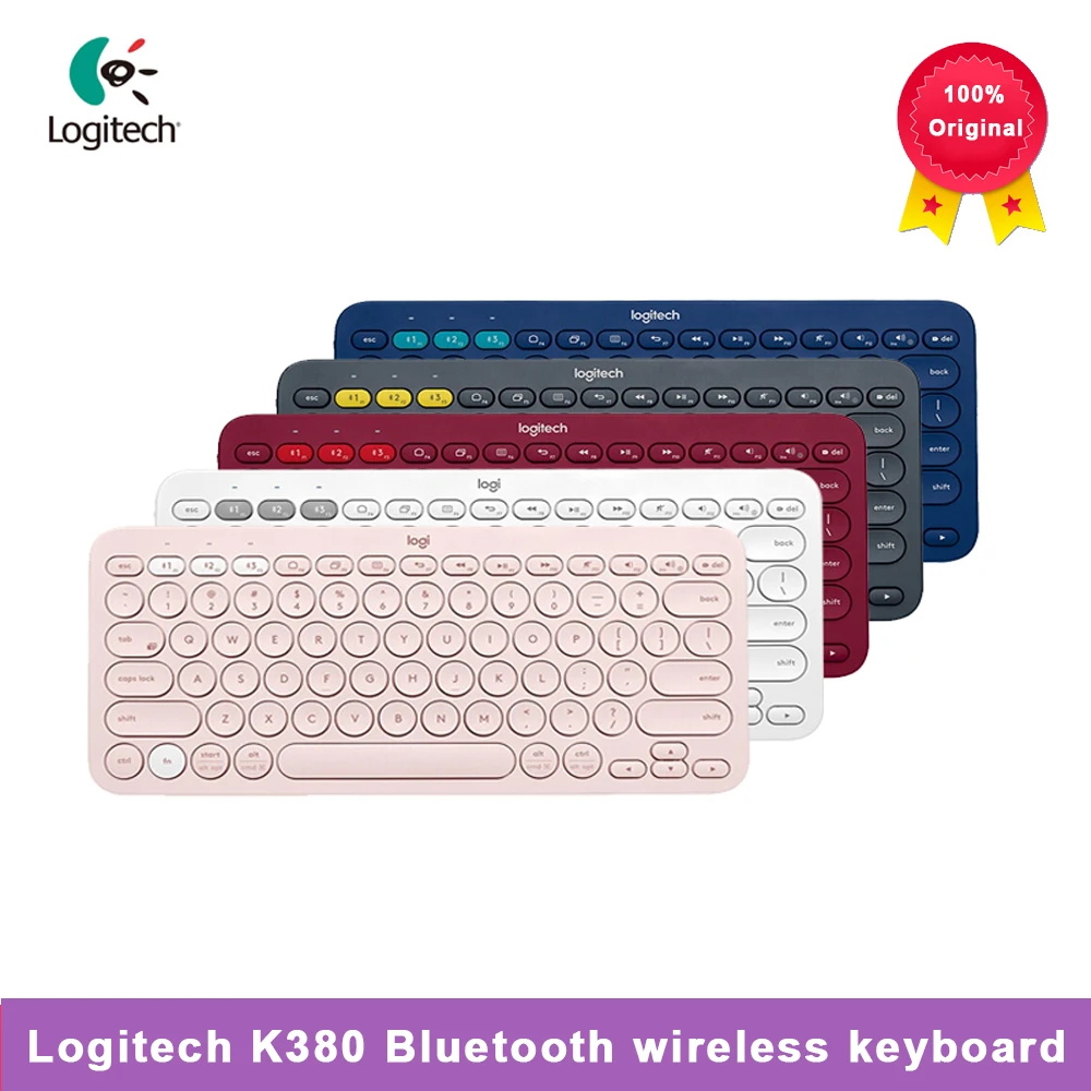Logitech K380 многофункциональная Bluetooth беспроводная клавиатура linemate многоцветная
