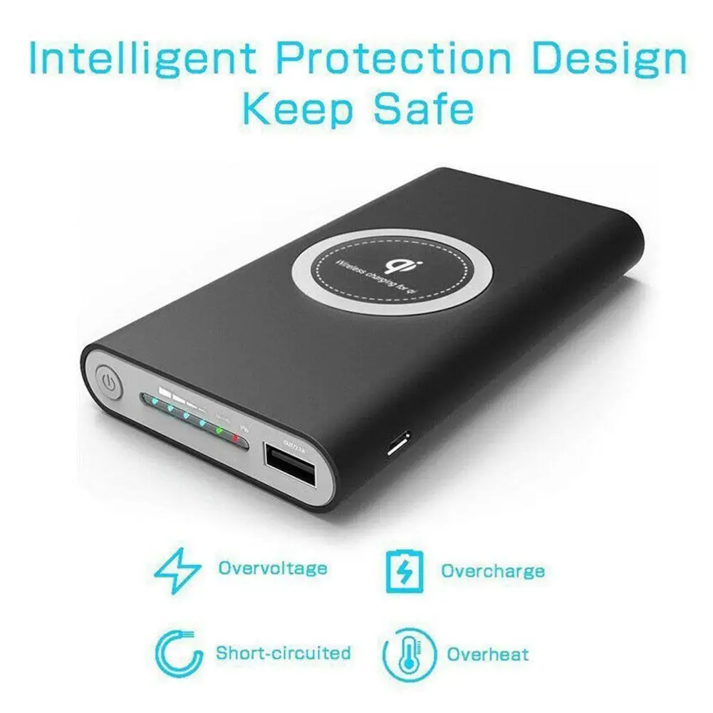 

2019 Portable DIY Power Bank 2 in 1 Wireless Charger Case Box With USB Type C Port No Battery