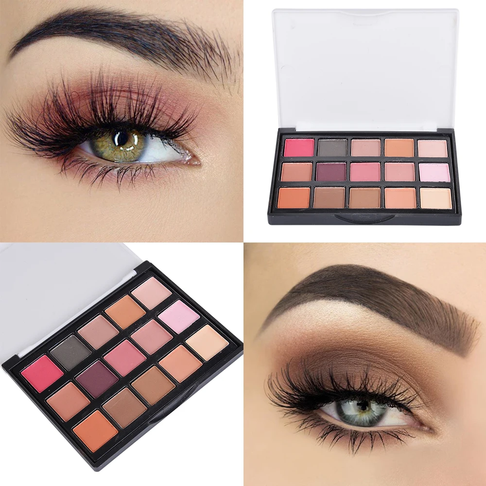 Manooby 15 Colors/SET Professional Women Eye Shadow Makeup Cosmetic Powder Waterproof Long Lasting Smoky Eyeshadow Palette |