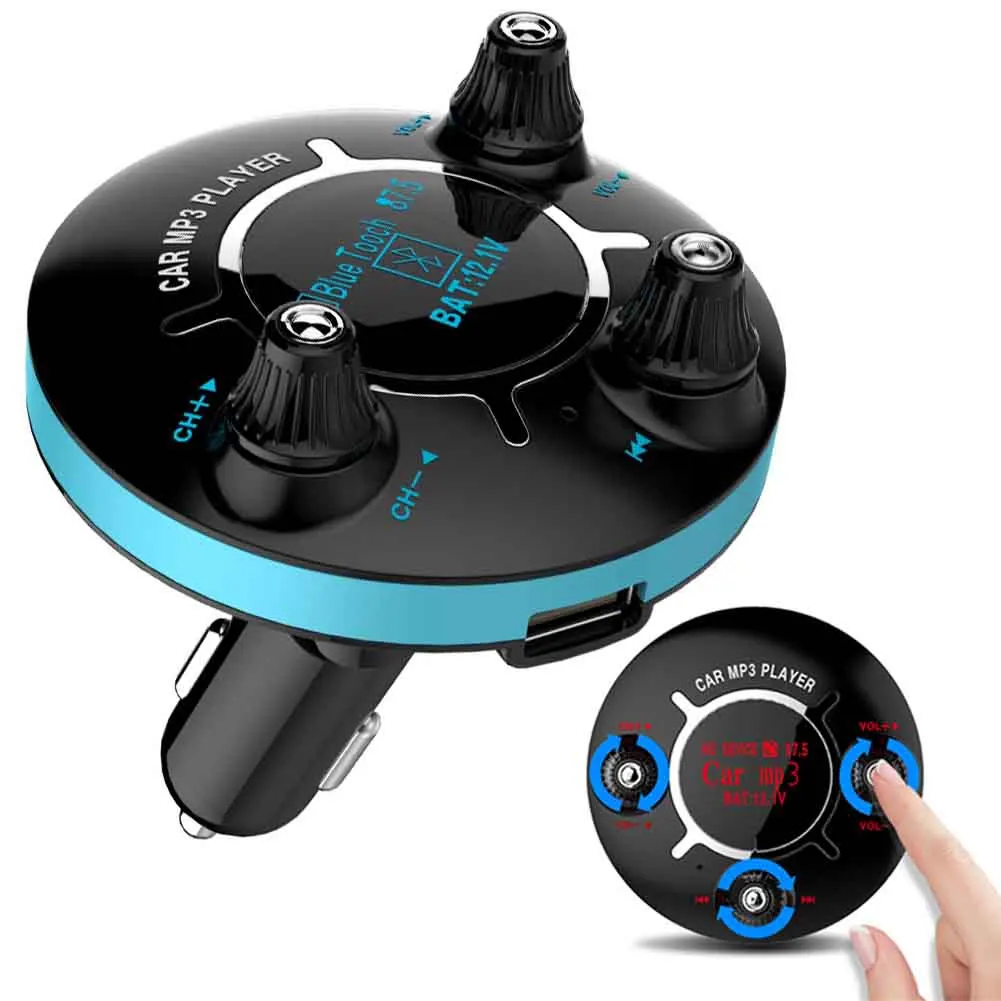 Автомобильный Bluetooth MP3 плеер Aux Выход fm-передатчик с ЖК-дисплеем и поддержкой Bluetooth